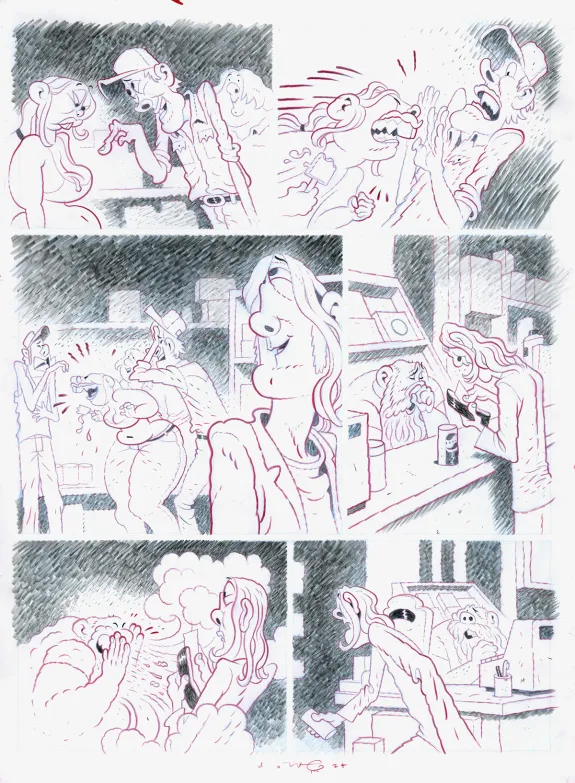 Planche noir et blanc, Dog Head, Dave Cooper