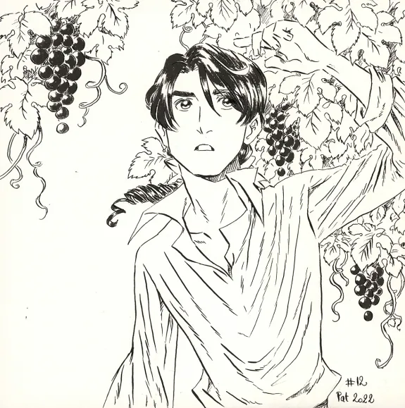 Illustration noir et blanc, La Rose écarlate , Patricia  Lyfoung 