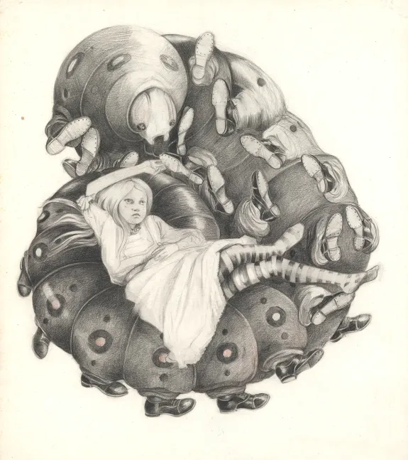 Black and white illustration, Daria Schmitt