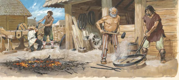 Illustration couleur, La Vie privée des Hommes, Au Temps des Vikings (T.15), Pierre Joubert