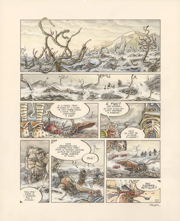 Colored original page, Légendes des Contrées oubliées, La Saison des cendres (T.1), Thierry Ségur