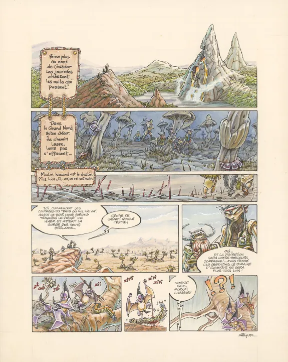 Colored original page, Légendes des Contrées oubliées, La Saison des cendres (T.1), Thierry Ségur