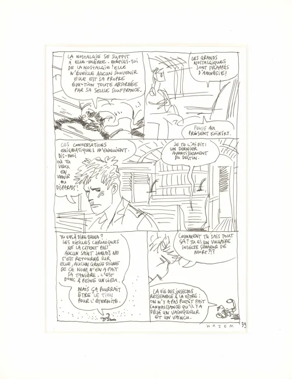 Planche noir et blanc, Les Scorpions du Désert,  Wazem