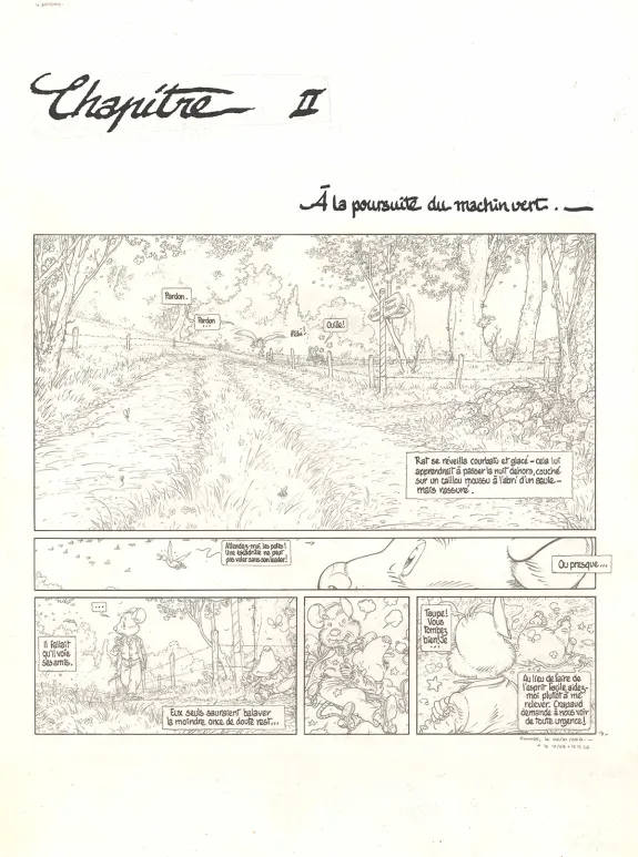 Planche noir et blanc, Le Vent dans les Sables , L'Invitation au voyage (T.1), Michel Plessix