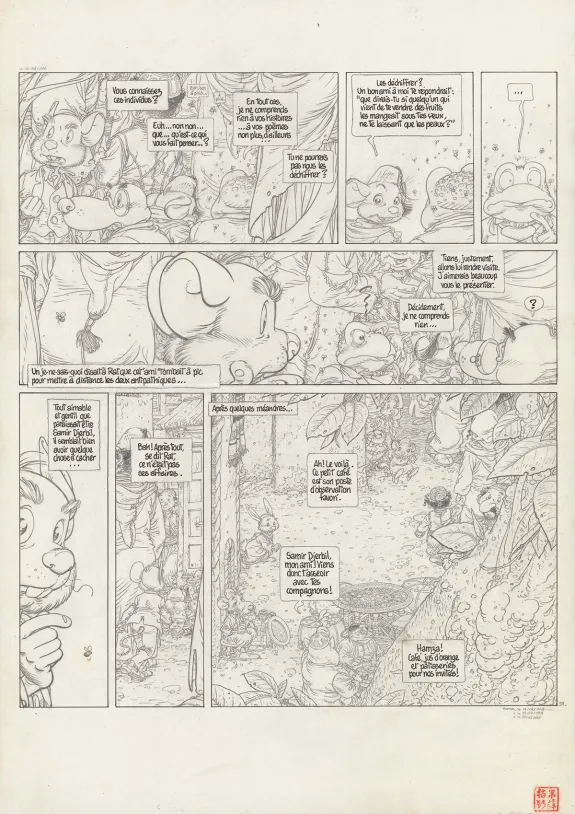 Planche noir et blanc, Le Vent dans les Sables , L'Invitation au voyage (T.1), Michel Plessix