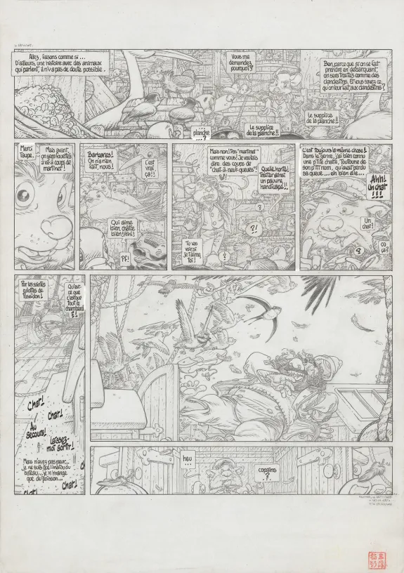 Black and white original page, Le Vent dans les Sables , Étranges Etrangers (T.2), Michel Plessix
