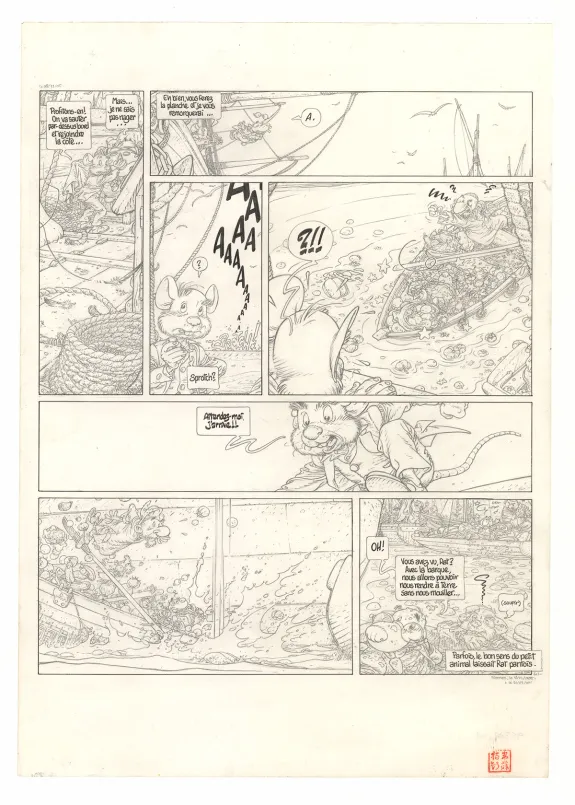 Planche noir et blanc, Le Vent dans les Sables , L'Invitation au voyage (T.1), Michel Plessix