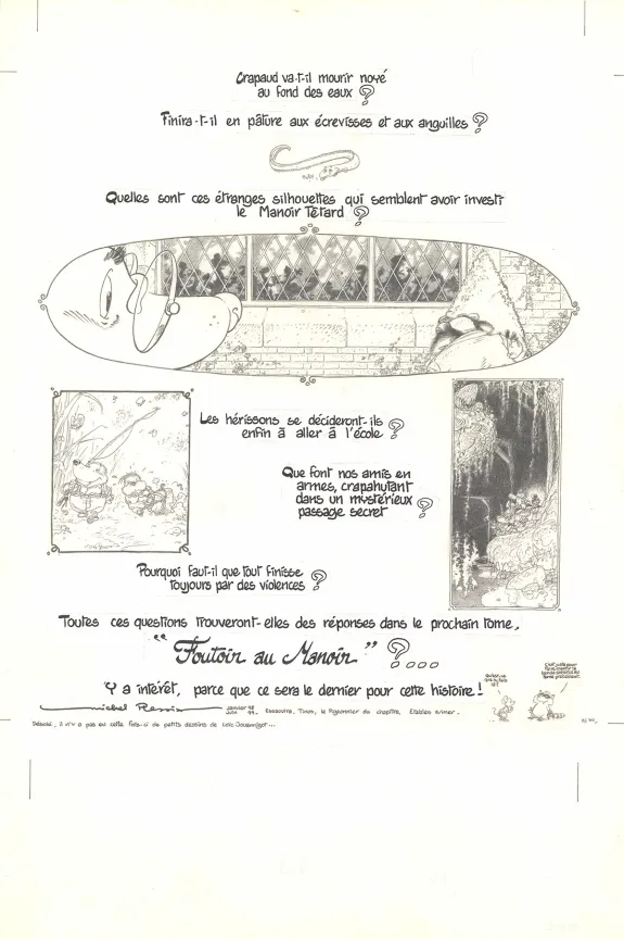 Black and white original page, Le Vent dans les Saules , L'Échappée belle (T.3), Michel Plessix
