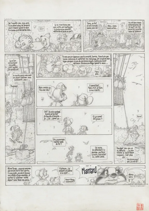 Planche noir et blanc, Le Vent dans les Sables , Du Souk dans la Casbah (T.5), Michel Plessix