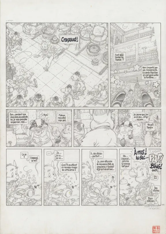 Planche noir et blanc, Le Vent dans les Sables , Du Souk dans la Casbah (T.5), Michel Plessix