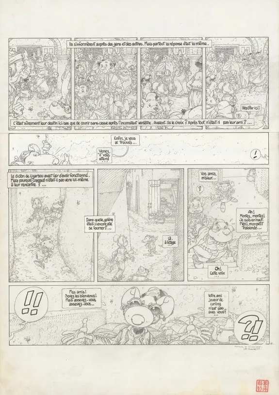 Black and white original page, Le Vent dans les Sables , La Tentation du Désert (T.3), Michel Plessix