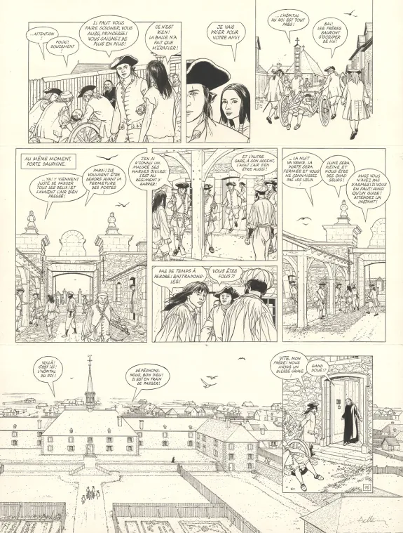 Planche noir et blanc, L'Épervier, La Princesse indienne (T.10), Patrice Pellerin