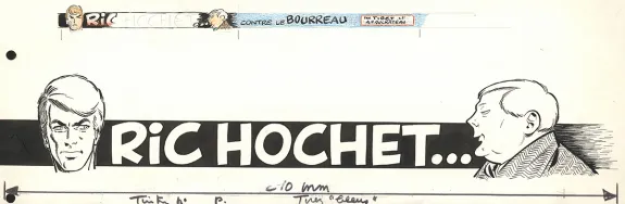 Illustration noir et blanc, Ric Hochet, Ric Hochet contre le Bourreau (T.14),  Tibet