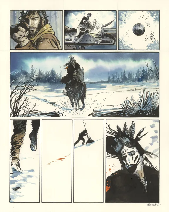 Colored original page, Nouvelle France, Bernard Vrancken