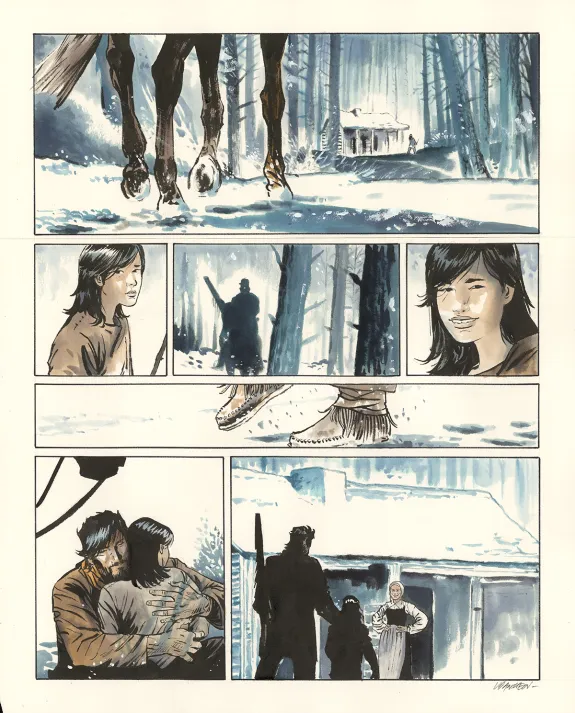 Colored original page, Nouvelle France, Bernard Vrancken