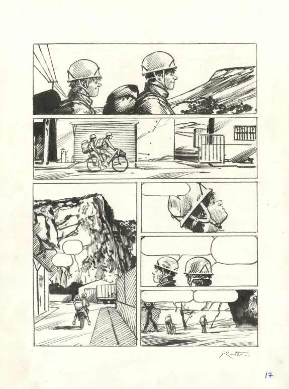 Black and white original page, Ailefroide, altitude 3954, Jean-Marc Rochette