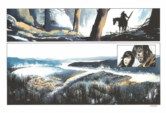 Colored original page, Nouvelle France, Bernard Vrancken