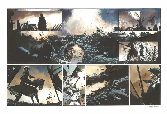 Colored original page, Nouvelle France, Bernard Vrancken