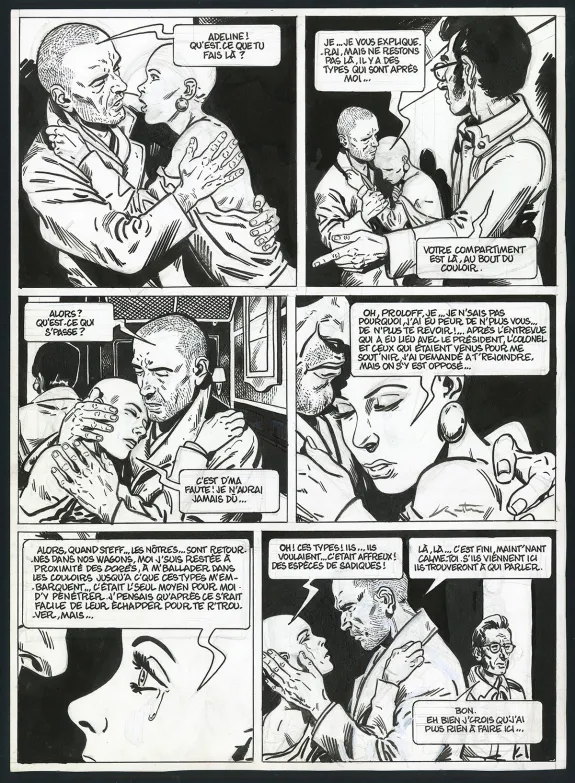 Black and white original page, Le Transperceneige - Snowpiercer, Le Transperceneige - Snowpiercer (T.1), Jean-Marc Rochette