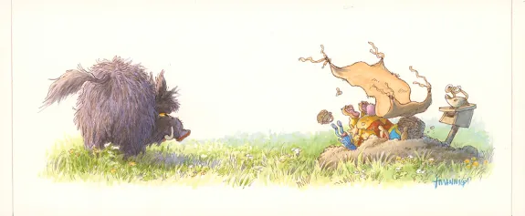 Colored illustration, La Famille Passiflore , L'Omelette géante , Loïc Jouannigot