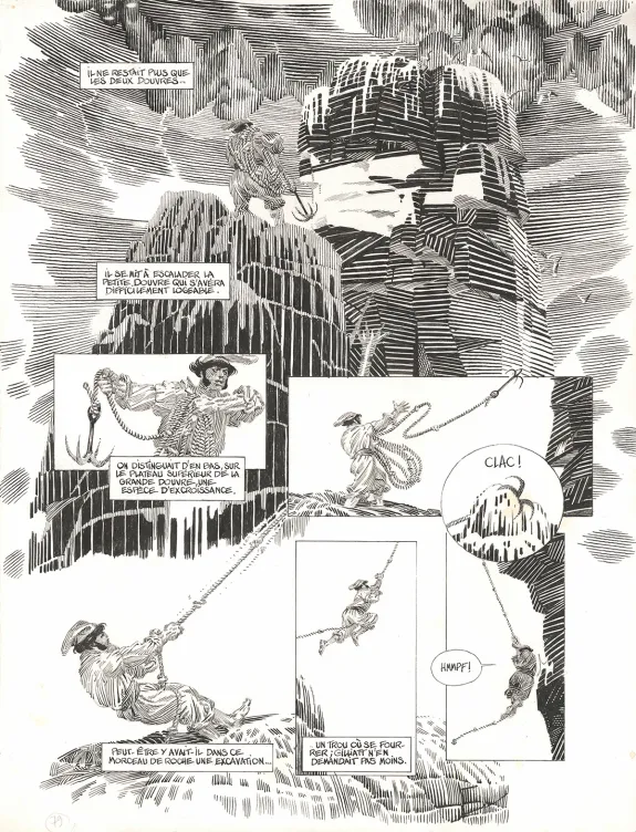 Planche noir et blanc, Les Travailleurs de la mer, Michel Durand