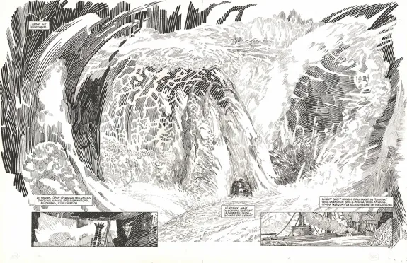 Planche noir et blanc, Les Travailleurs de la mer, Michel Durand