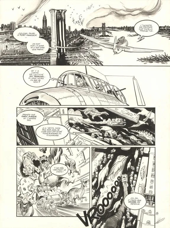 Planche noir et blanc, The Kong Crew, Central Dark (T.3), Eric Herenguel