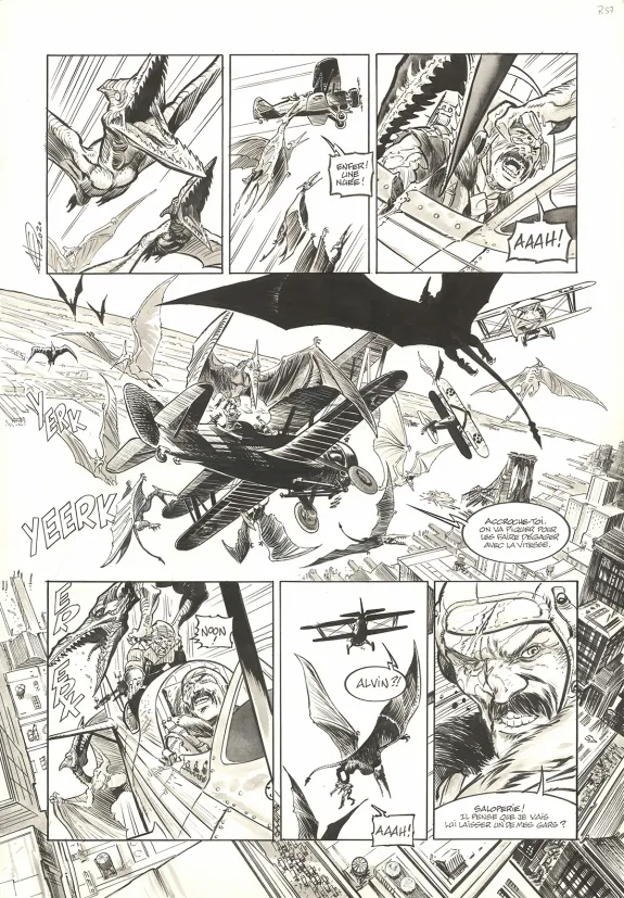 Black and white original page, The Kong Crew, Hudson Megalodon (T.2), Eric Herenguel