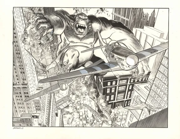 Illustration noir et blanc, The Kong Crew, Eric Herenguel