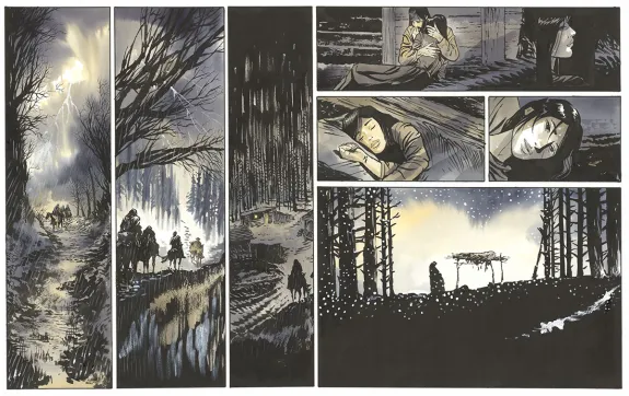 Colored original page, Nouvelle France, Bernard Vrancken
