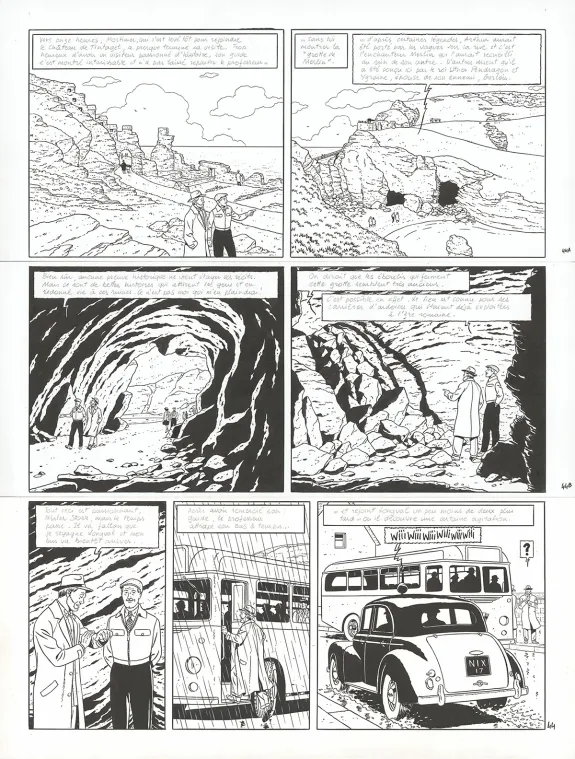 Planche noir et blanc, Blake et Mortimer, Signé Olrik (T.30), André Juillard