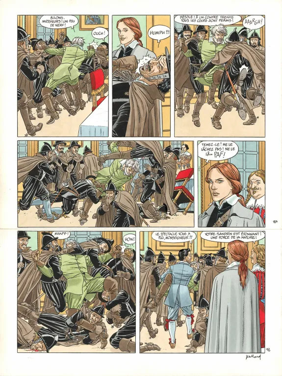 Colored original page, Les 7 Vies de l'Épervier, Quinze ans après  (T.12), André Juillard