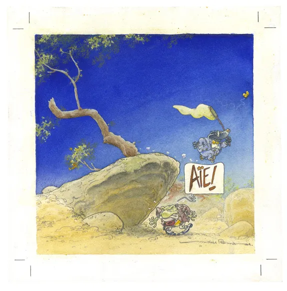 Colored illustration, Le Vent dans les Saules , Michel Plessix