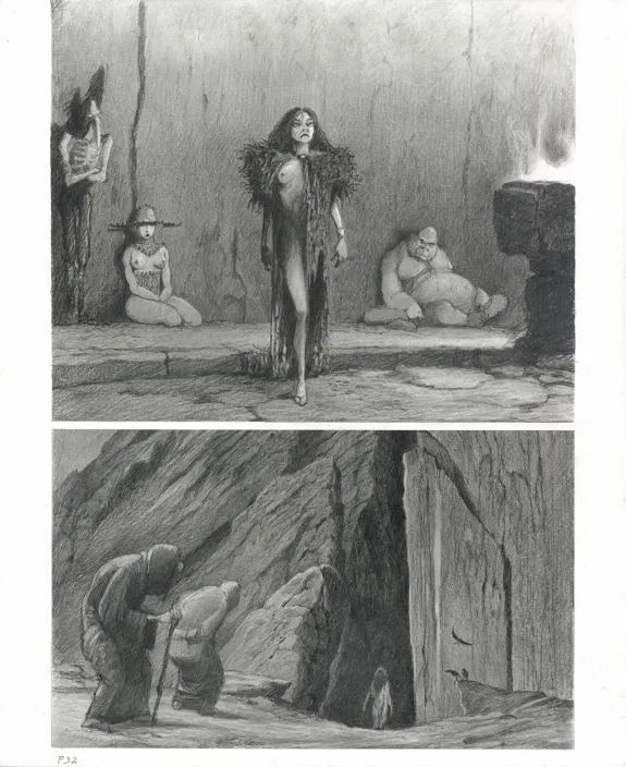 Black and white original page, Macbeth, Paul & Gaëtan Brizzi