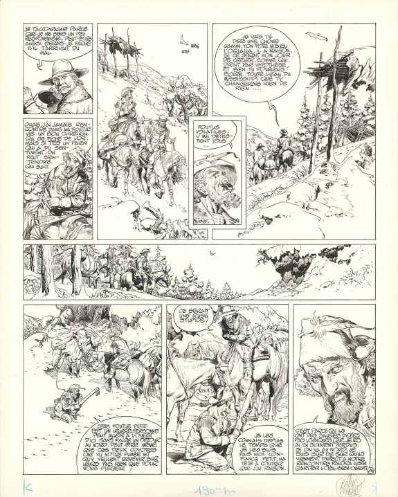 Black and white original page, Jonathan Cartland, Les Survivants de l'Ombre (T.8), Michel Blanc-Dumont