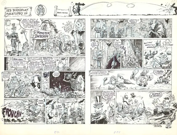 Black and white original page, Kroc le bô, Kroc le bô, Thierry Ségur
