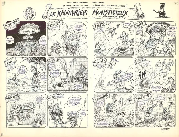 Black and white original page, Kroc le bô, Kroc le bô, Thierry Ségur