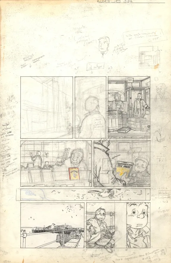 Black and white original page, Julien Boisvert , Gris noir (T.2), Michel Plessix