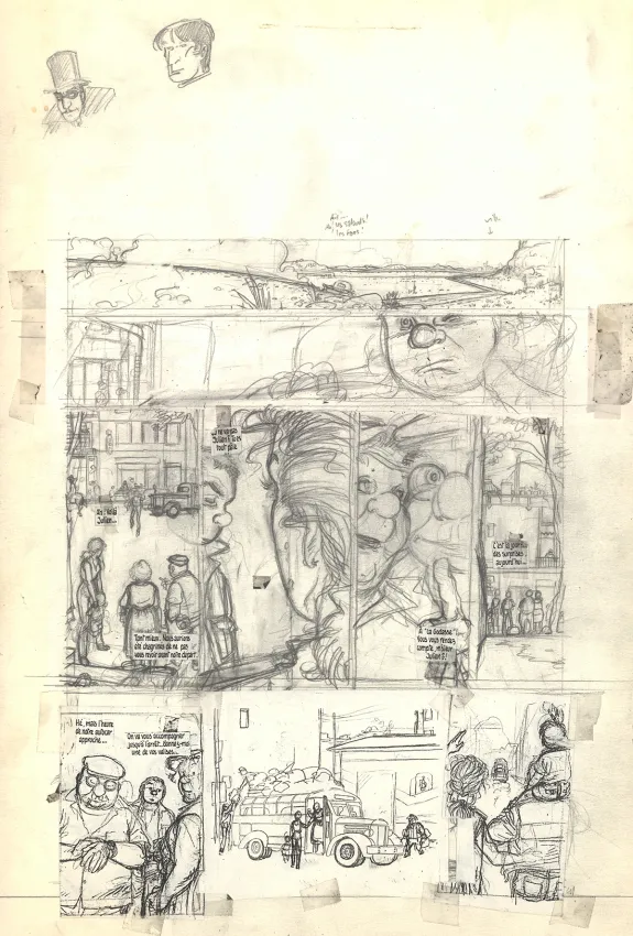 Planche noir et blanc, Julien Boisvert , Jikuri (T.3), Michel Plessix