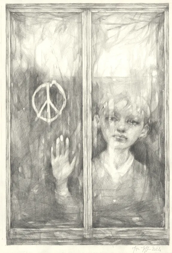 Black and white illustration, Marco Mazzoni