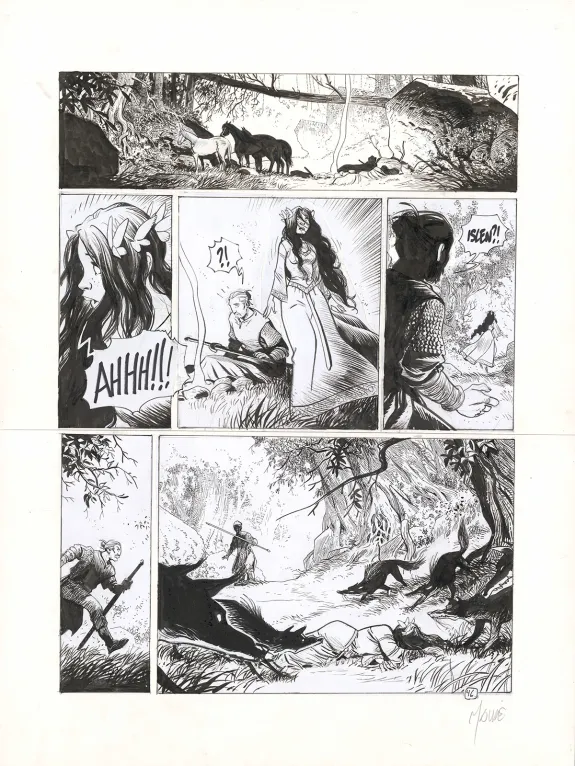 Black and white original page, Ténébreuse, Livre premier (T.1), Vincent Mallié