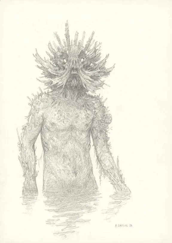 Sketch, The Lovecraft archives, Armel Gaulme