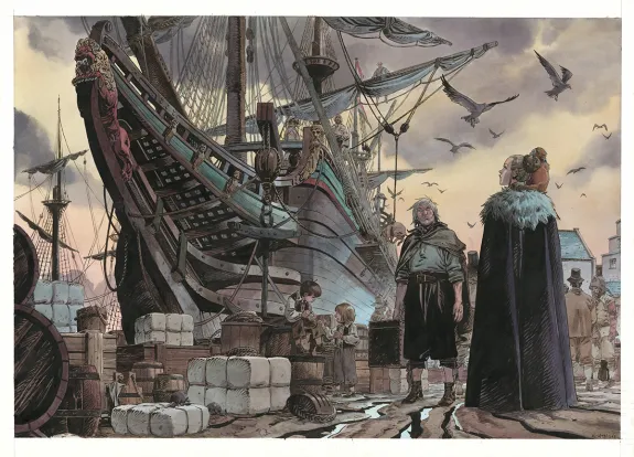 Colored illustration, 1629... ou l'Effrayante Histoire des naufragés du Jakarta, Thimothée Montaigne