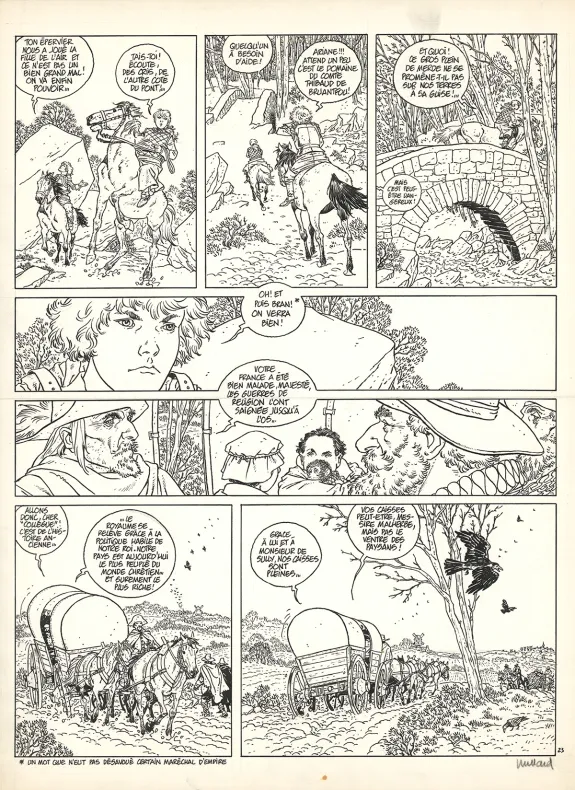 Planche noir et blanc, Les 7 Vies de l'Épervier, Le Temps des chiens (T.2), André Juillard