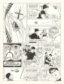 Black and white original page, Gil St André, L'Héritage sanglant (T.9), Jean Charles Kraehn