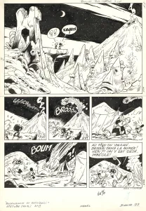 Black and white original page, Boulouloum et Guiliguili (Les jungles perdues) , Le Trésor du Kawadji (T.3),  Mazel