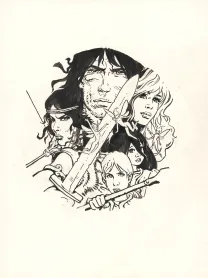 Illustration noir et blanc, Thorgal, Grzegorz Rosinski