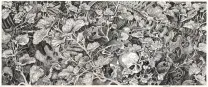 Black and white illustration, La Tête de mort venue de Suède, Daria Schmitt