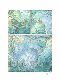 Colored original page, Les Hautes Herbes,  Grun