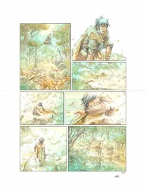 Colored original page, Les Hautes Herbes,  Grun
